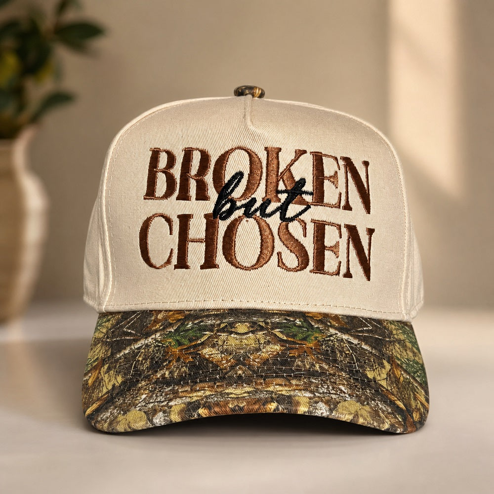 Broken But Chosen - Embroidered Camo Hat