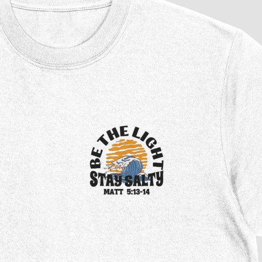 Be The Light Stay Salty - Comfort Colors White Unisex Heavyweight T-Shirt