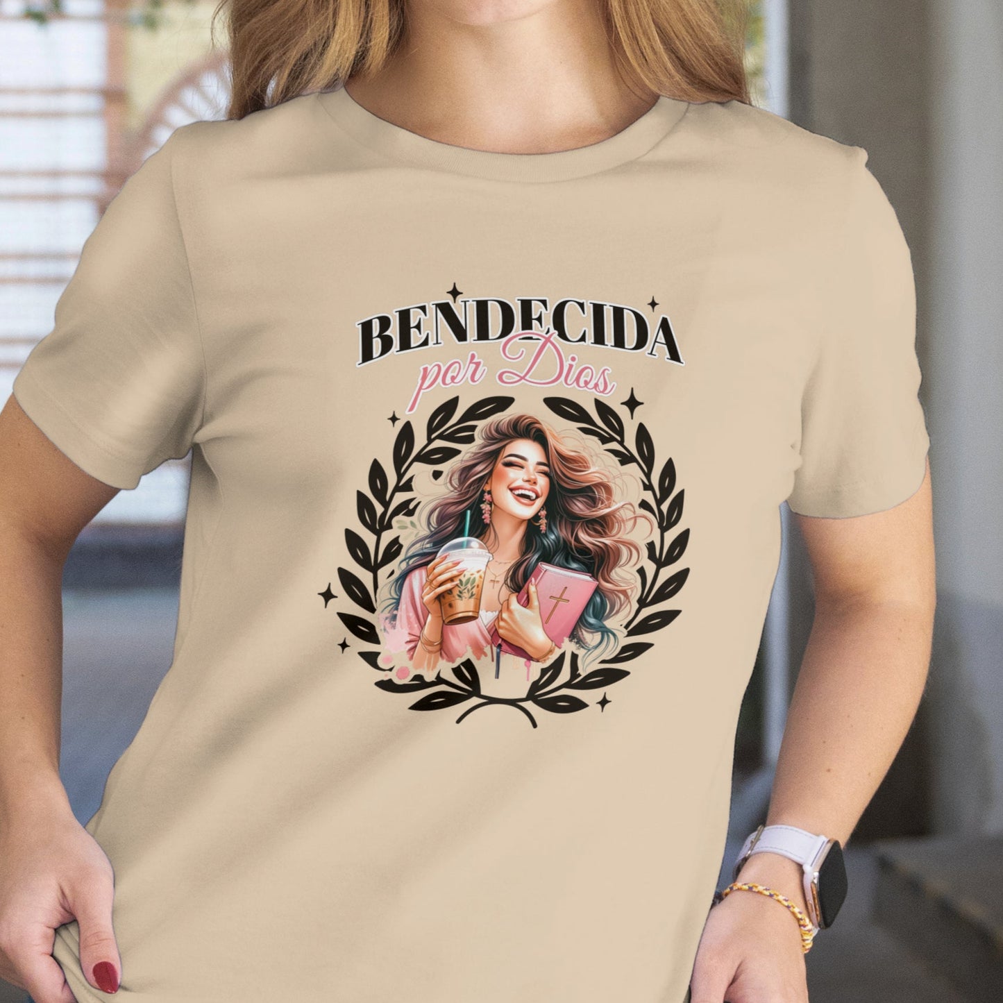 Bendecida por Dios - Beige Premium Soft T-Shirt