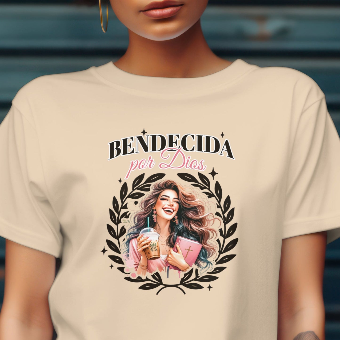 Bendecida por Dios - Beige Premium Soft T-Shirt