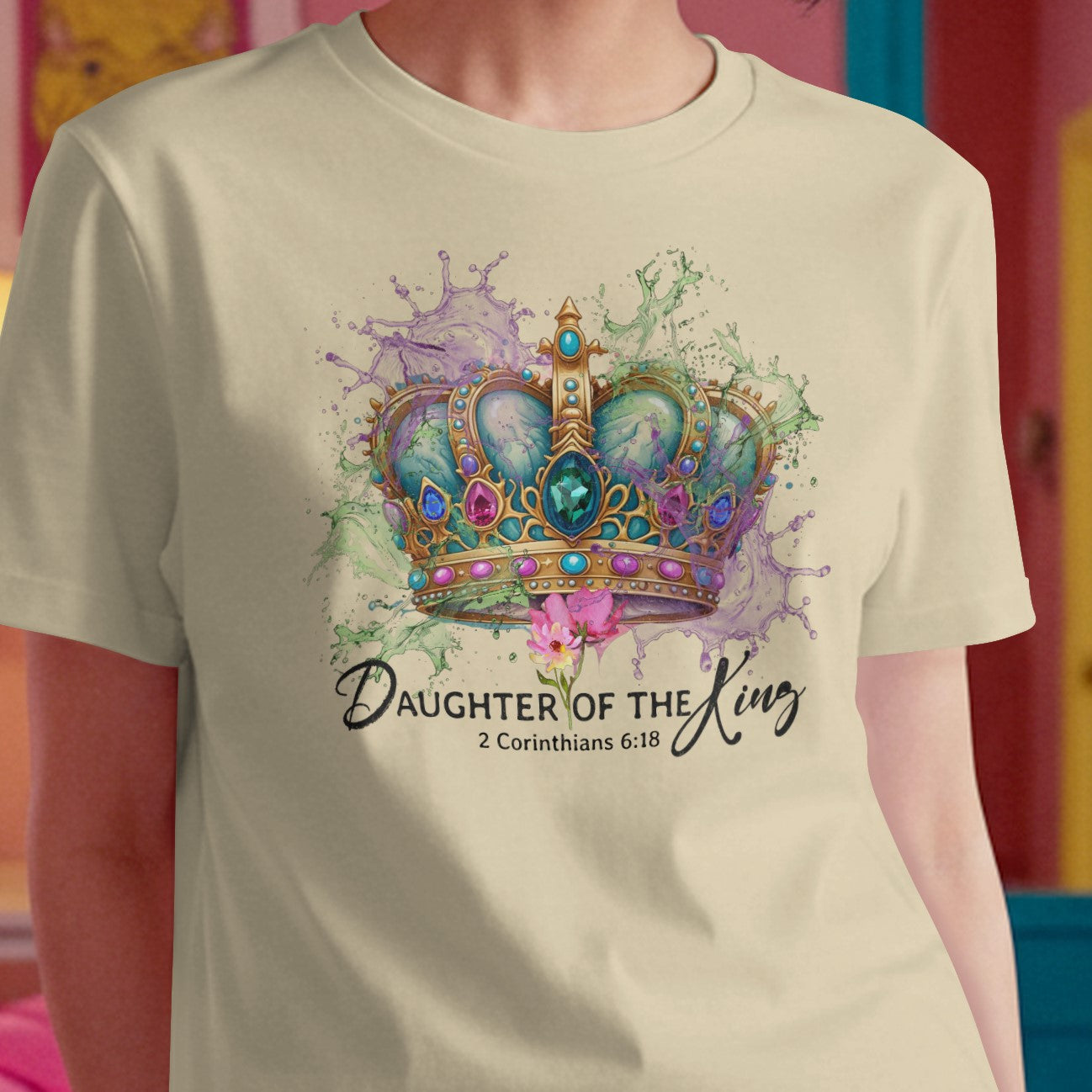 Daughter Of The King - Premium Soft T-Shirt Wht/Blk/Beige