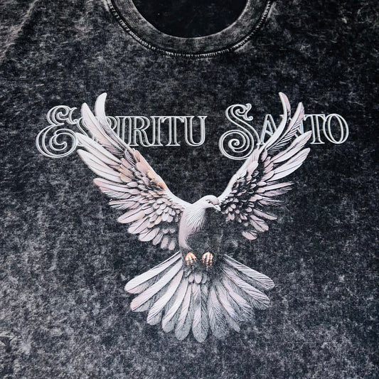 Espiritu Santo - Mineral Washed Heavy Cropped T-Shirt