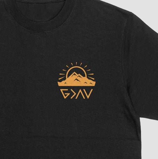 God Greater Than Highs And Lows - Comfort Colors Black Unisex Heavyweight T-Shirt