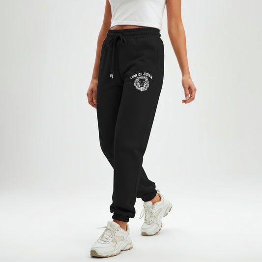 Lion Of Judah - Heather Black Jogger Sweat Pants