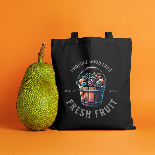 Produce Good Fruit - Tote Bag 100% Cotton Canvas Black