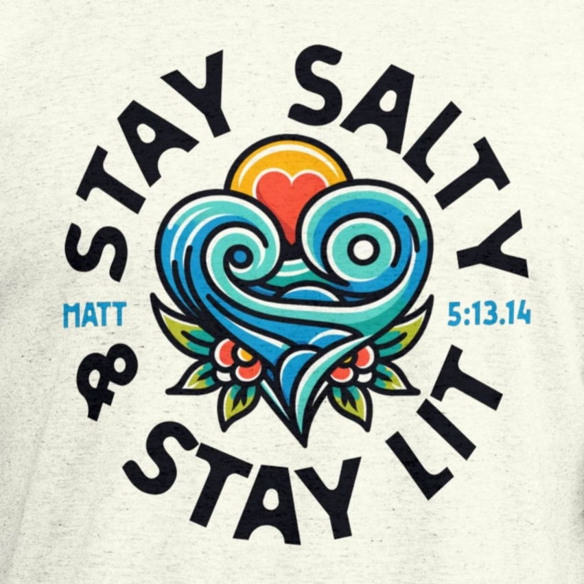 Stay Salty & Stay Lit - White Unisex Premium Soft T-Shirt