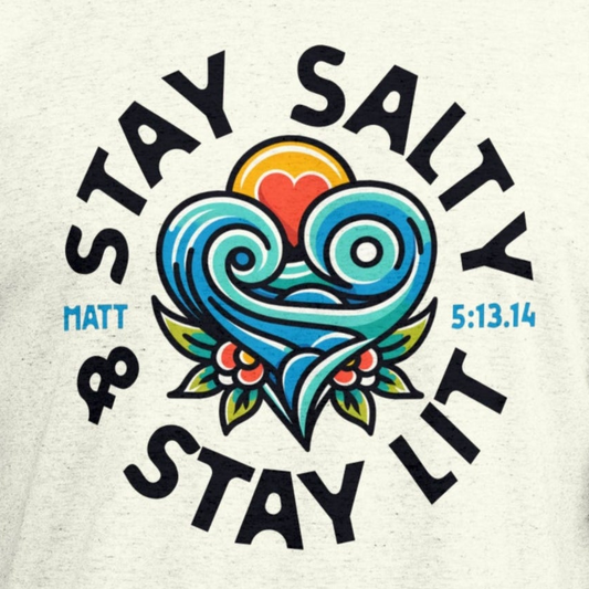 Stay Salty & Stay Lit - White Unisex Premium Soft T-Shirt