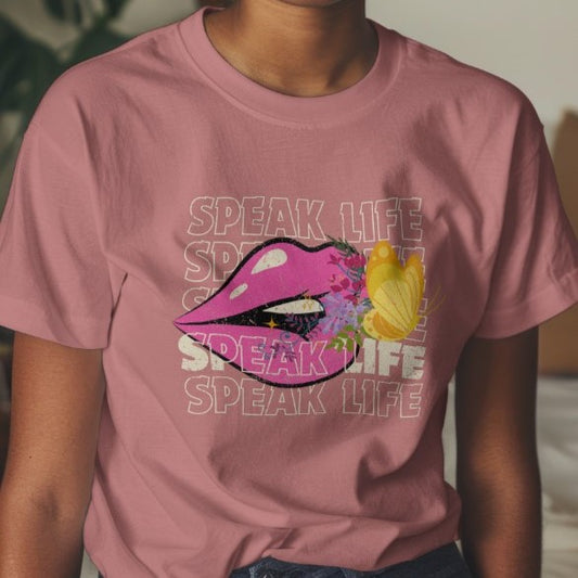 Speak Life - Premium Soft T-Shirt Heather Mauve