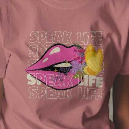 Speak Life - Premium Soft T-Shirt Heather Rose