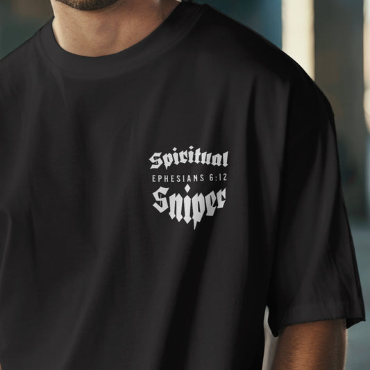 Spiritual Sniper - Comfort Colors Black Unisex Heavyweight T-Shirt
