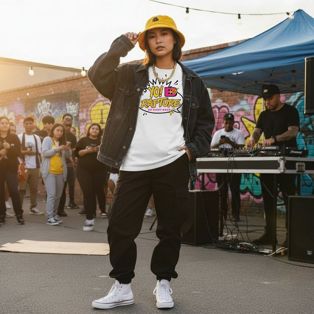 YO! BRB Rapture - Premium Soft T-Shirt White