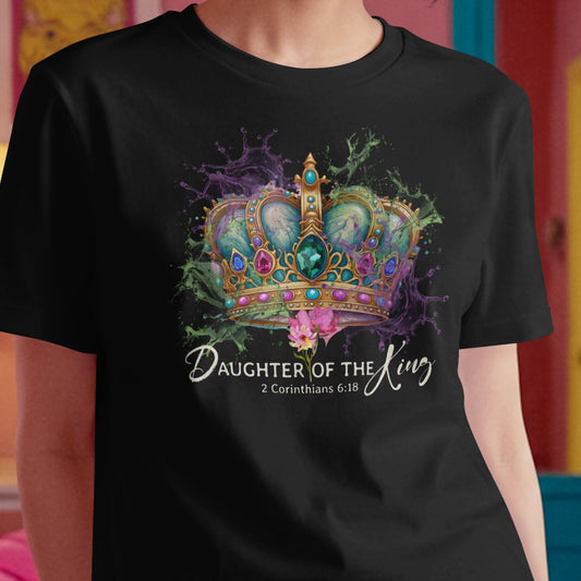 Daughter Of The King -  Premium Soft T-Shirt Wht/Blk/Beige