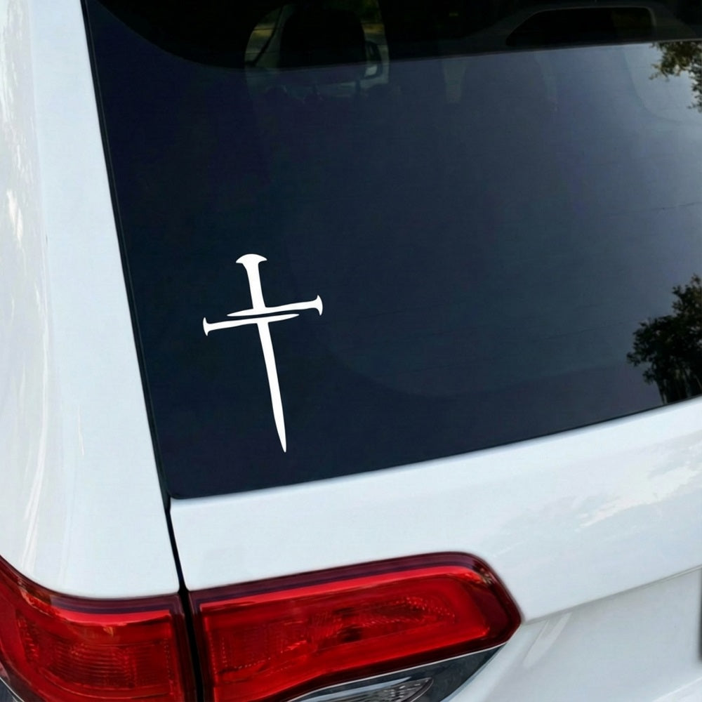 3 Nails Cross - Car Decal