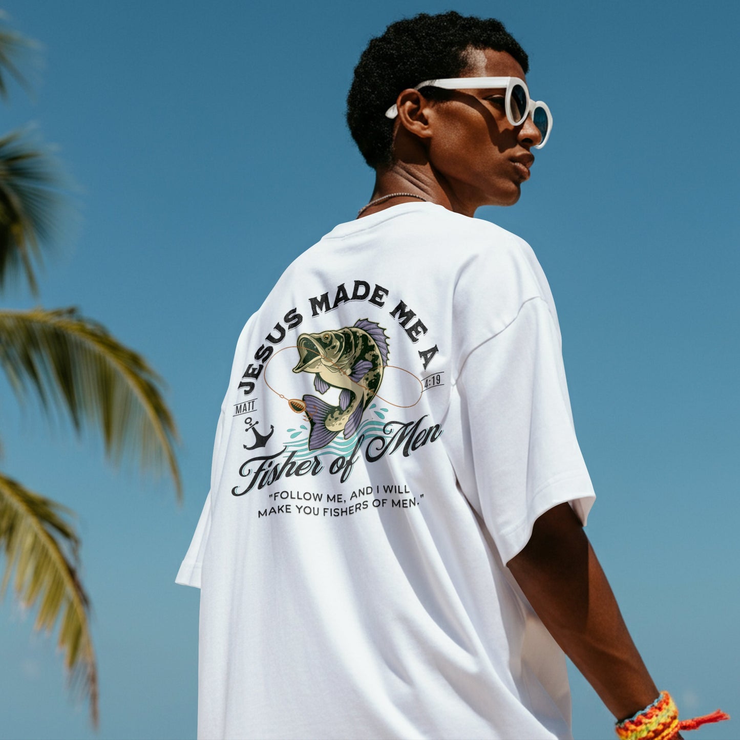 Fisher Of Men - Comfort Colors White Heavyweight T-Shirt
