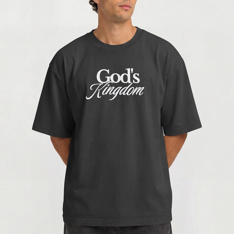 God's Kingdom - Heavyweight T-Shirt Garment Dyed Black