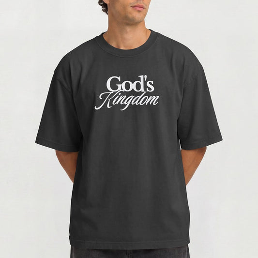 God's Kingdom - Heavyweight T-Shirt Garment Dyed Black