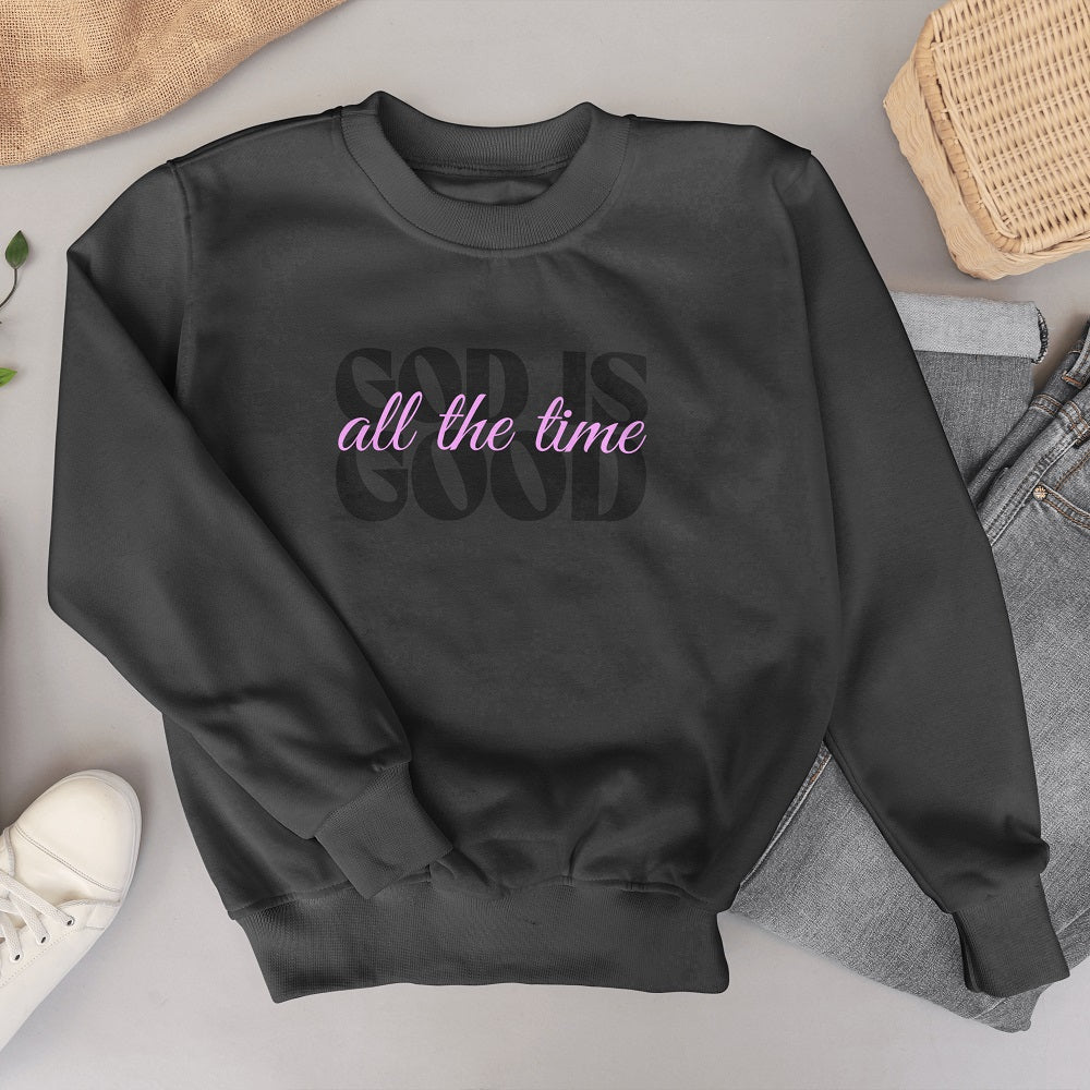 God Is Good - Garment-Dyed Lightweight Sweatshirt - Black