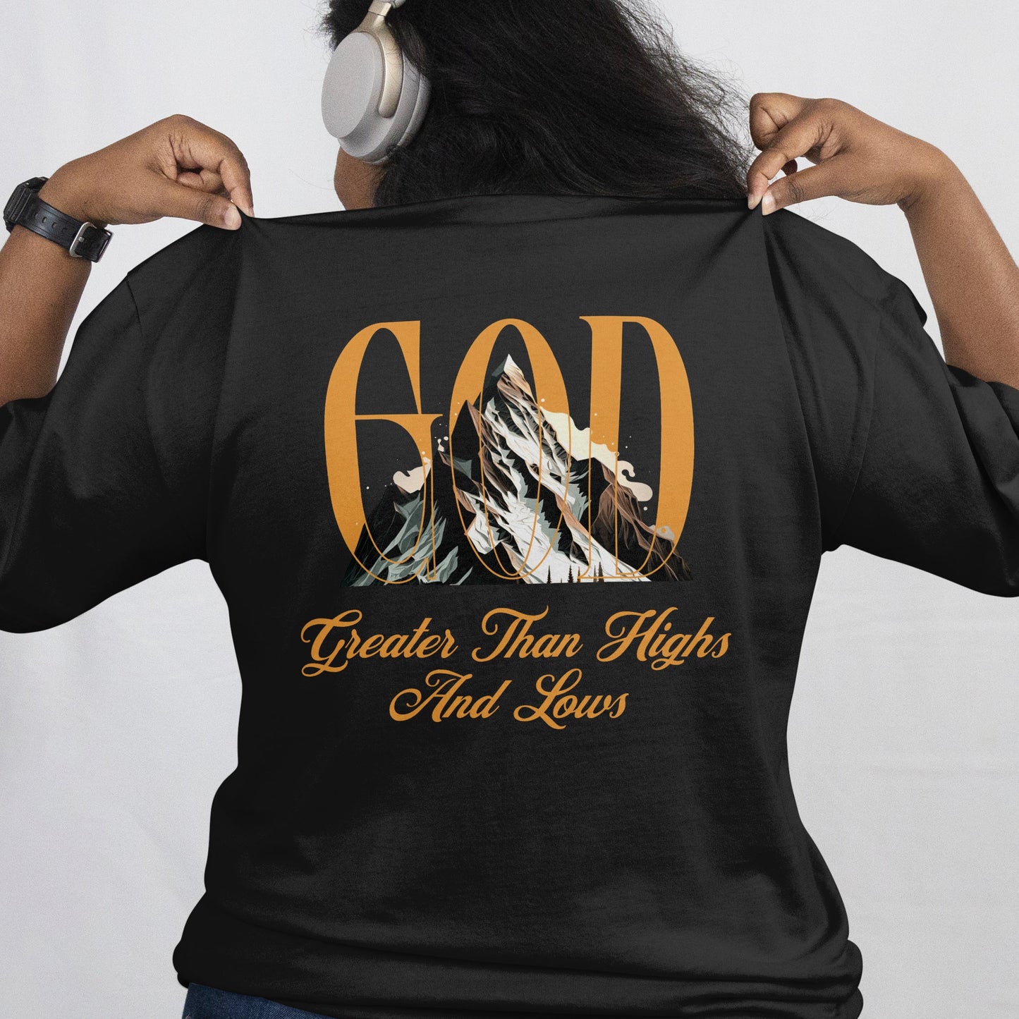 God Greater Than Highs And Lows - Comfort Colors Black Unisex Heavyweight T-Shirt