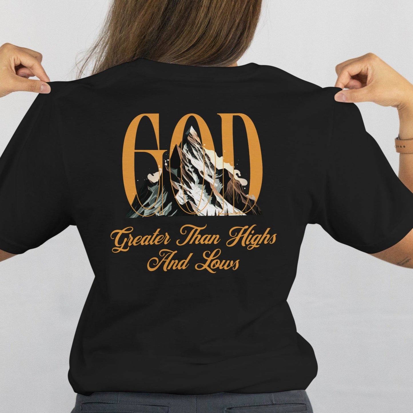 God Greater Than Highs And Lows - Comfort Colors Black Unisex Heavyweight T-Shirt