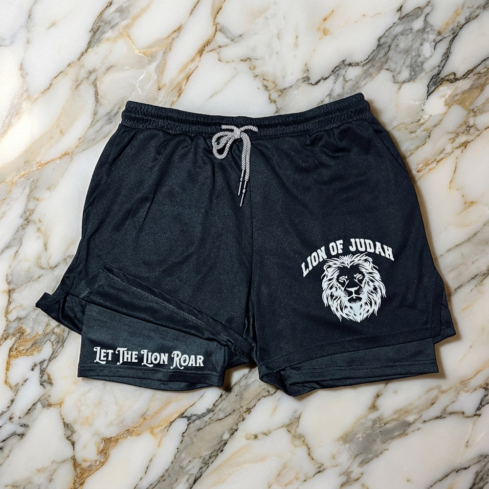 Lion Of Judah - Athletic Shorts Black