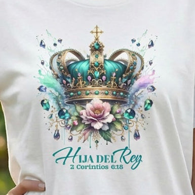 Hija Del Rey - Premium Soft T-Shirt Wht/Blk/Beige