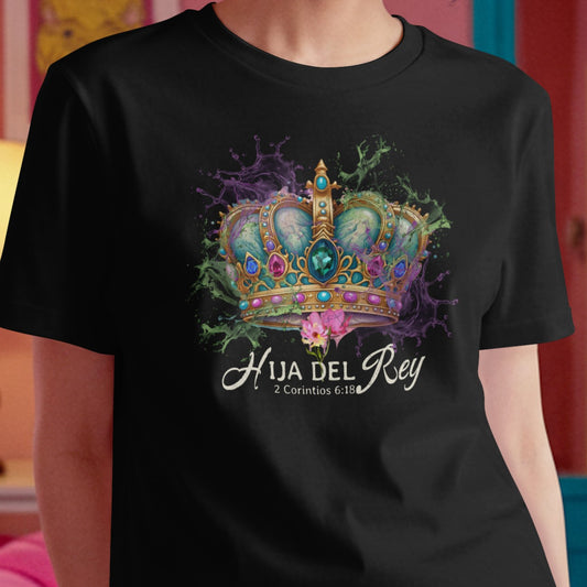 Hija Del Rey - Premium Soft T-Shirt Blk/Wht/Beige