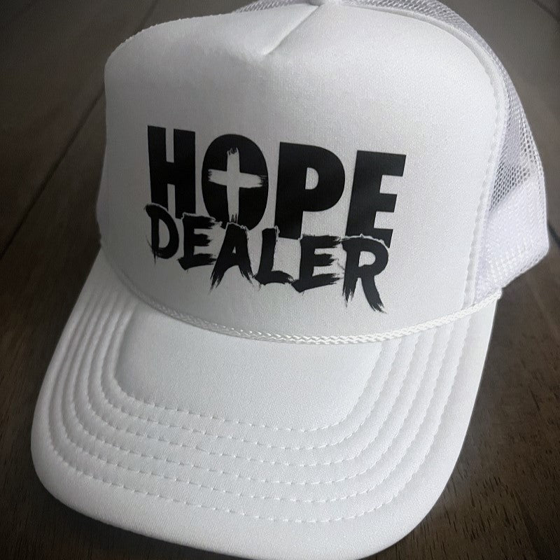 Hope Dealer - Foam Trucker Hat  White/Beige