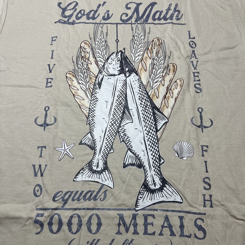 God's Math - Premium Soft T-Shirt Beige Large (Sale)