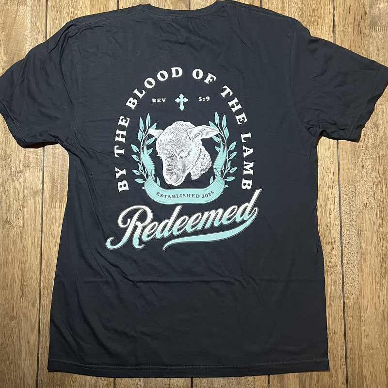 Redeemed By The Blood - Soft Premium T-Shirt Black Large (Sale)