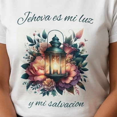 Jehova Es Mi Luz - Premium Soft T-Shirt White/Heather Maroon