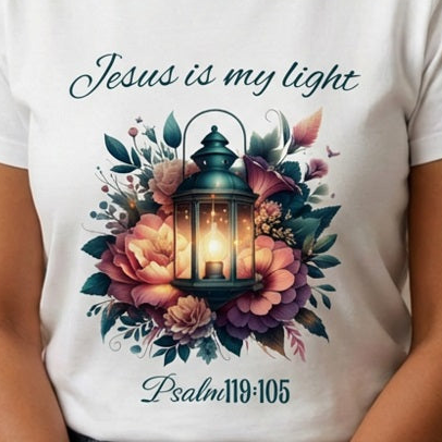 Jesus Is My Light - Premium Soft T-Shirt Heather Maroon/White