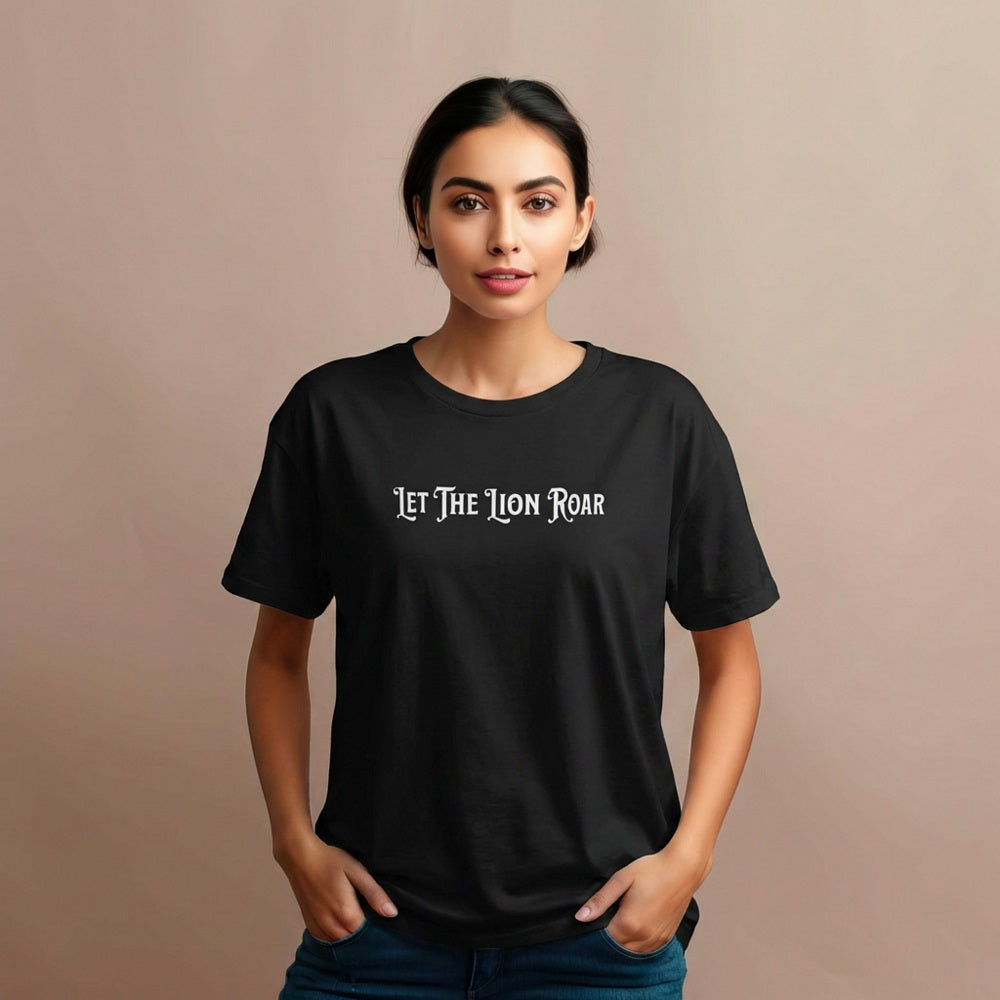Let The Lion Roar - Heather Black Premium Soft T-Shirt