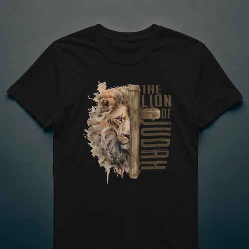 Lion of Judah - Premium Soft T-Shirt Wht/Blk