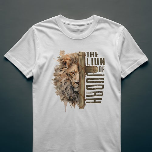 Lion of Judah - Premium Soft T-Shirt Wht/Blk
