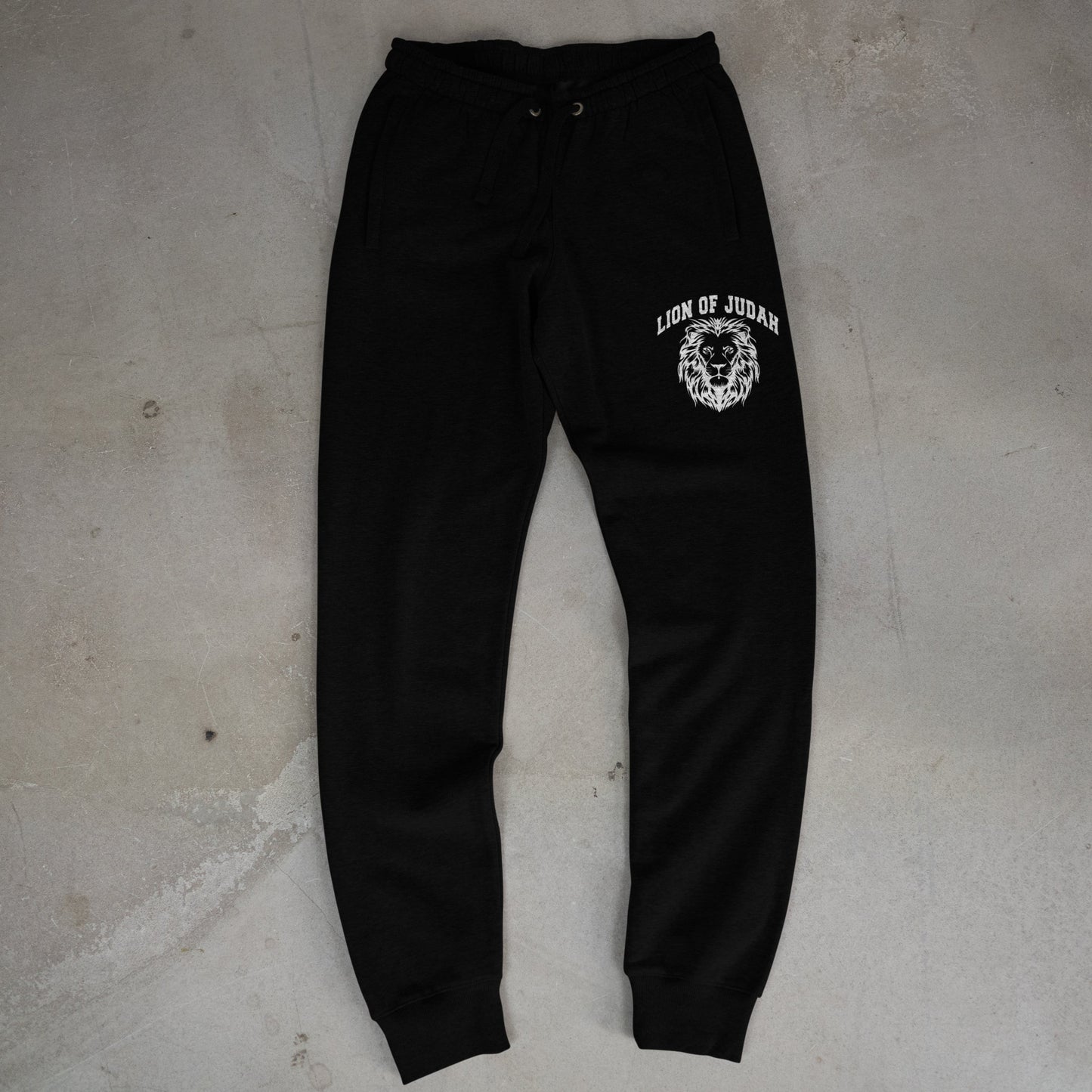 Lion Of Judah - Heather Black Jogger Sweat Pants