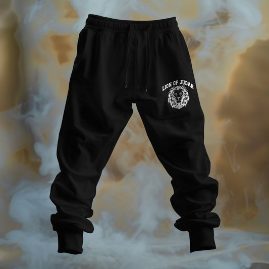 Lion Of Judah - Heather Black Jogger Sweat Pants