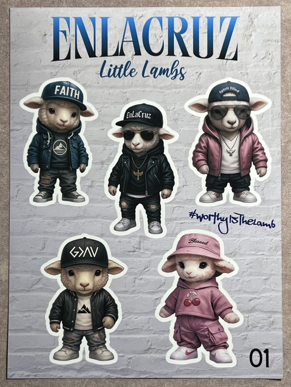 Little Lambs Sticker Sheet 01