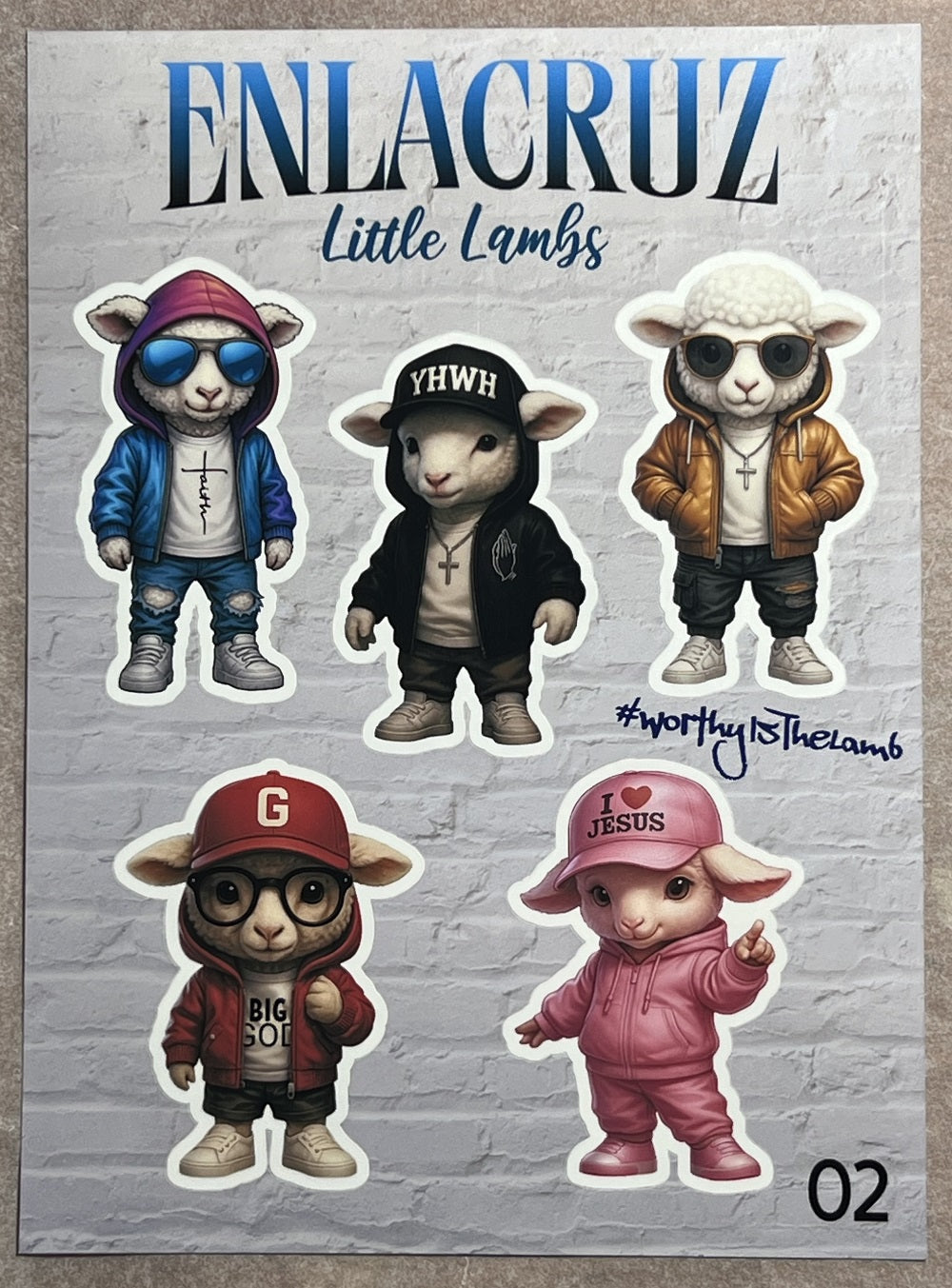 Little Lambs Sticker Sheet 02