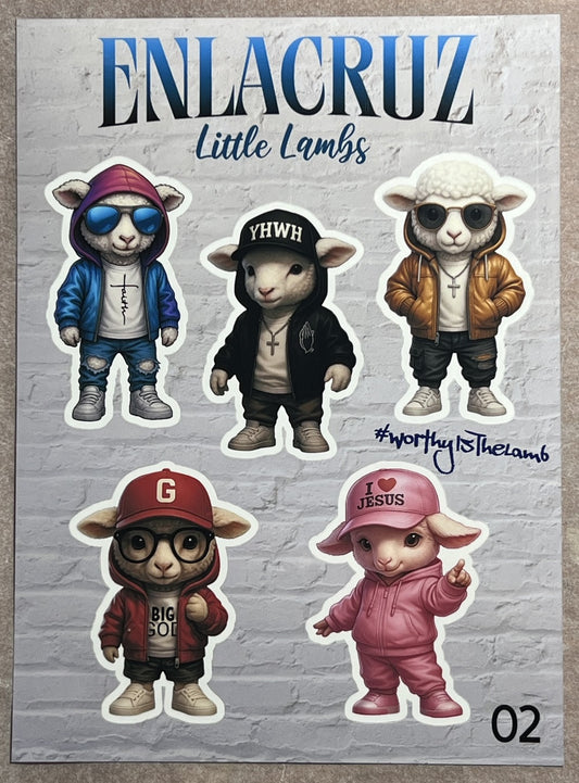 I Love Jesus Girl - Little Lamb Glitter Sticker (easy peel)