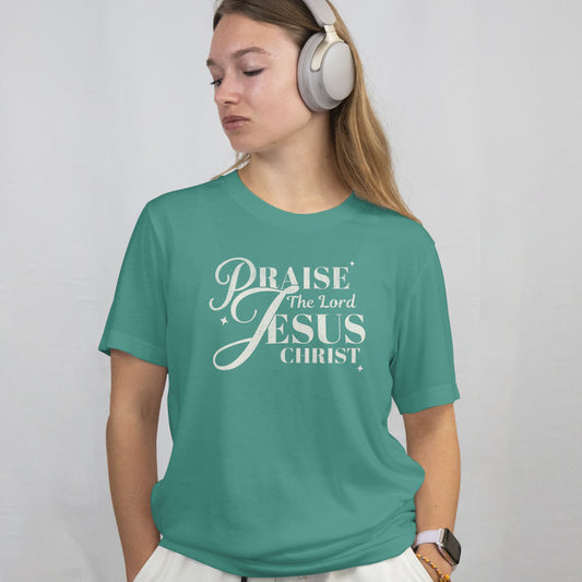 Praise Jesus - Comfort Colors Seafoam Heavyweight T-Shirt