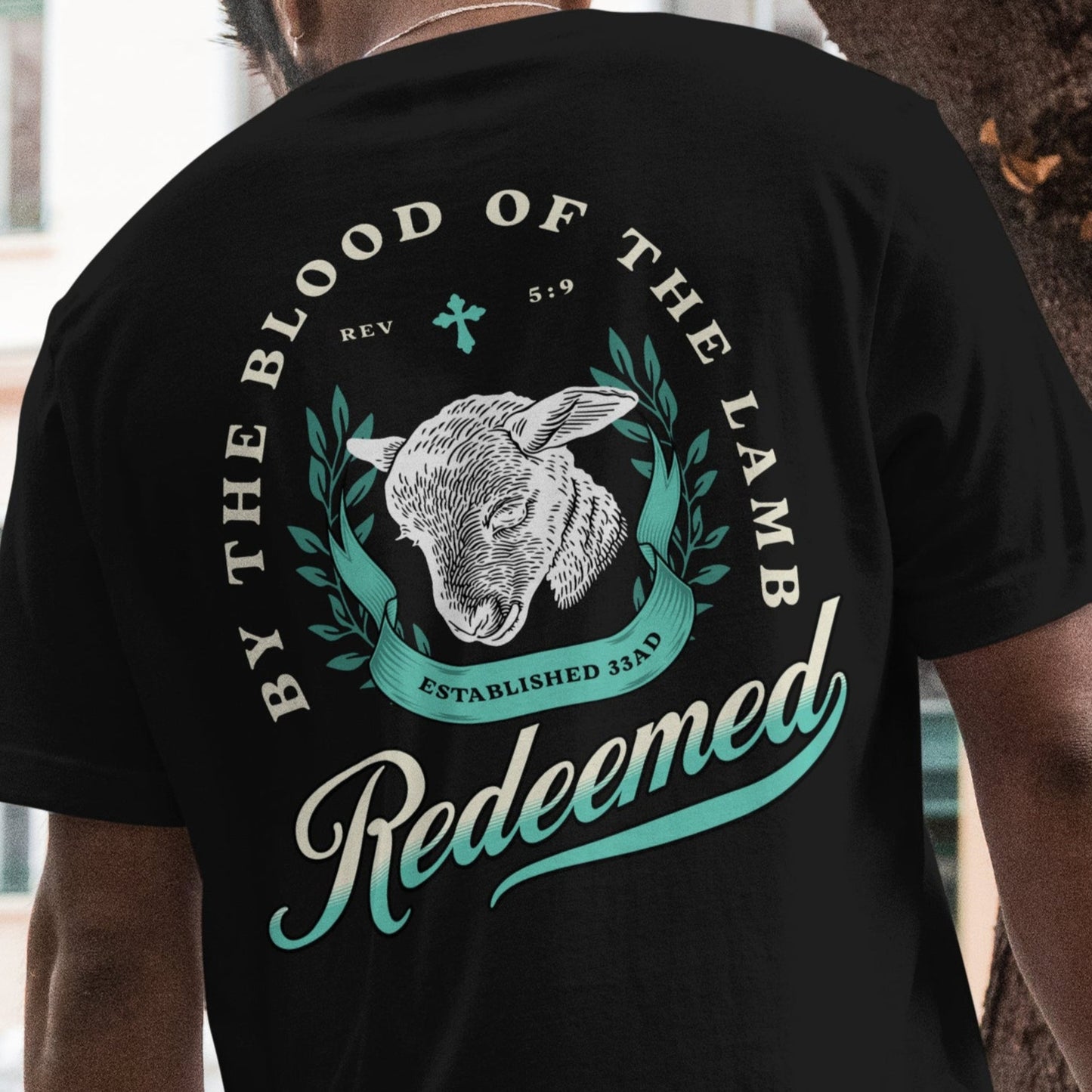 Redeemed By The Blood Of The Lamb  - Comfort Colors Black Unisex Heavyweight T-Shirt