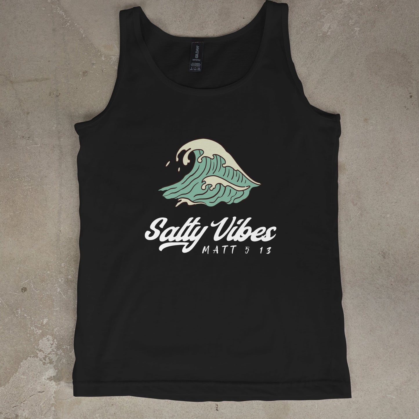 Salty Vibes - Heather Black Unisex Tank Top