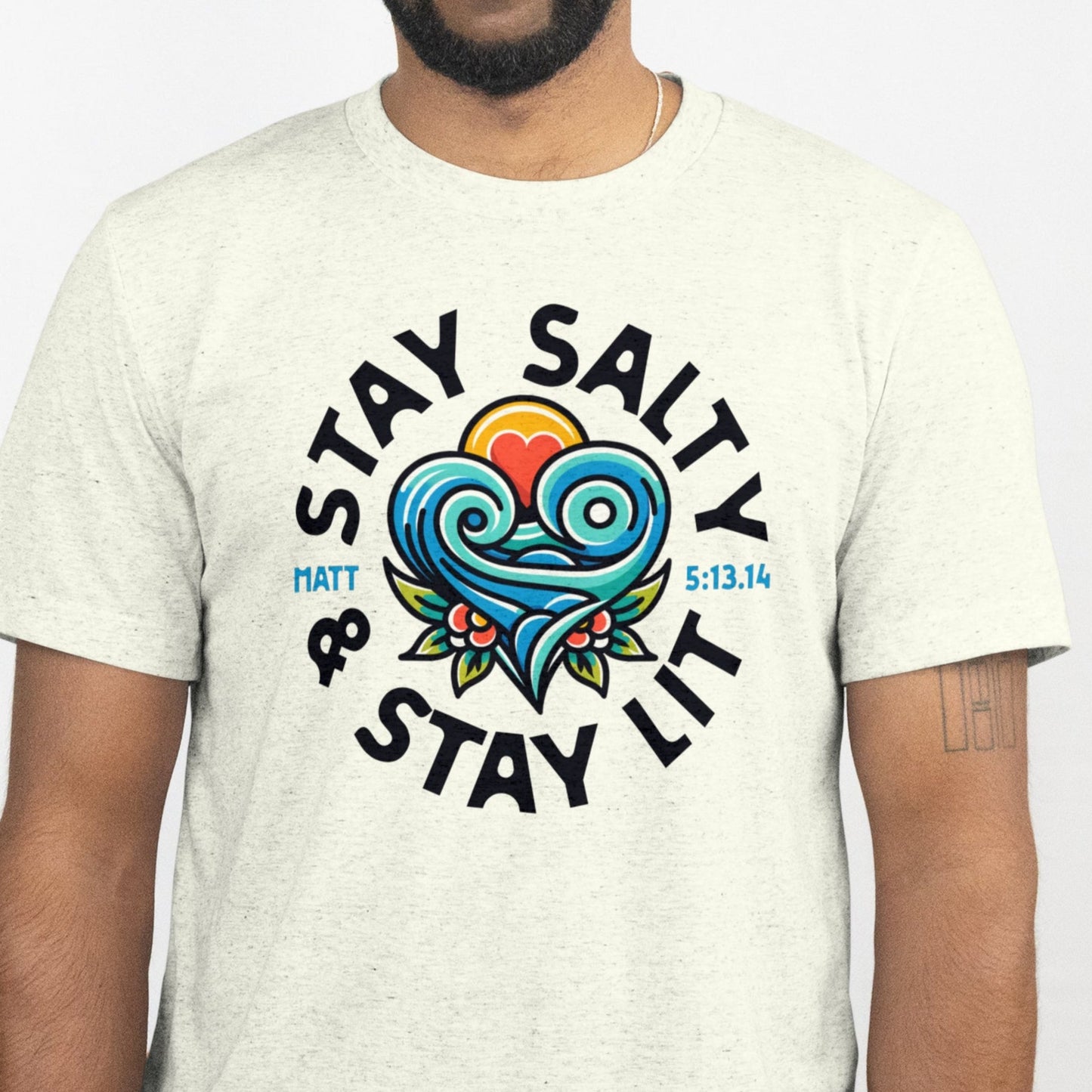 Stay Salty & Stay Lit - White Unisex Premium Soft T-Shirt