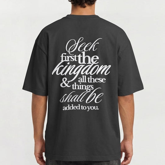 God's Kingdom - Heavyweight T-Shirt Garment Dyed Black