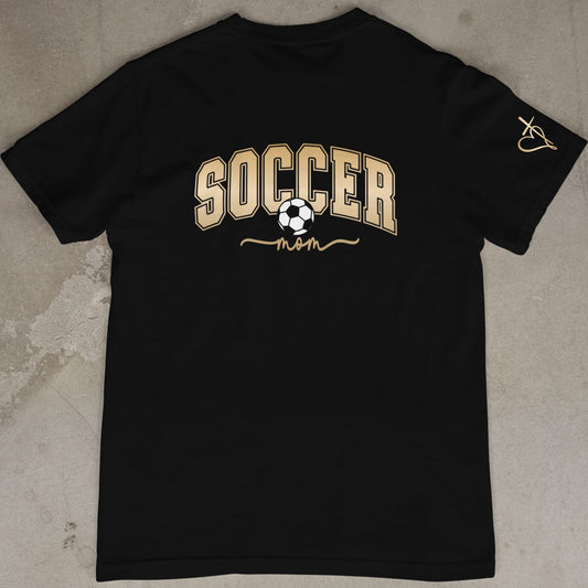 Soccer Mom - (Name Personalization) Comfort Colors Black