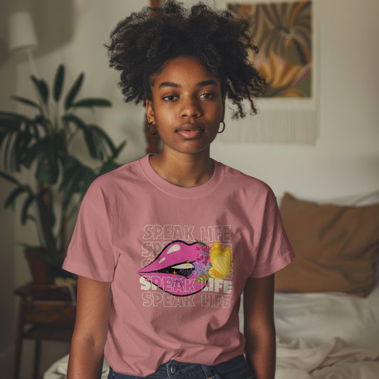 Speak Life - Premium Soft T-Shirt Heather Mauve