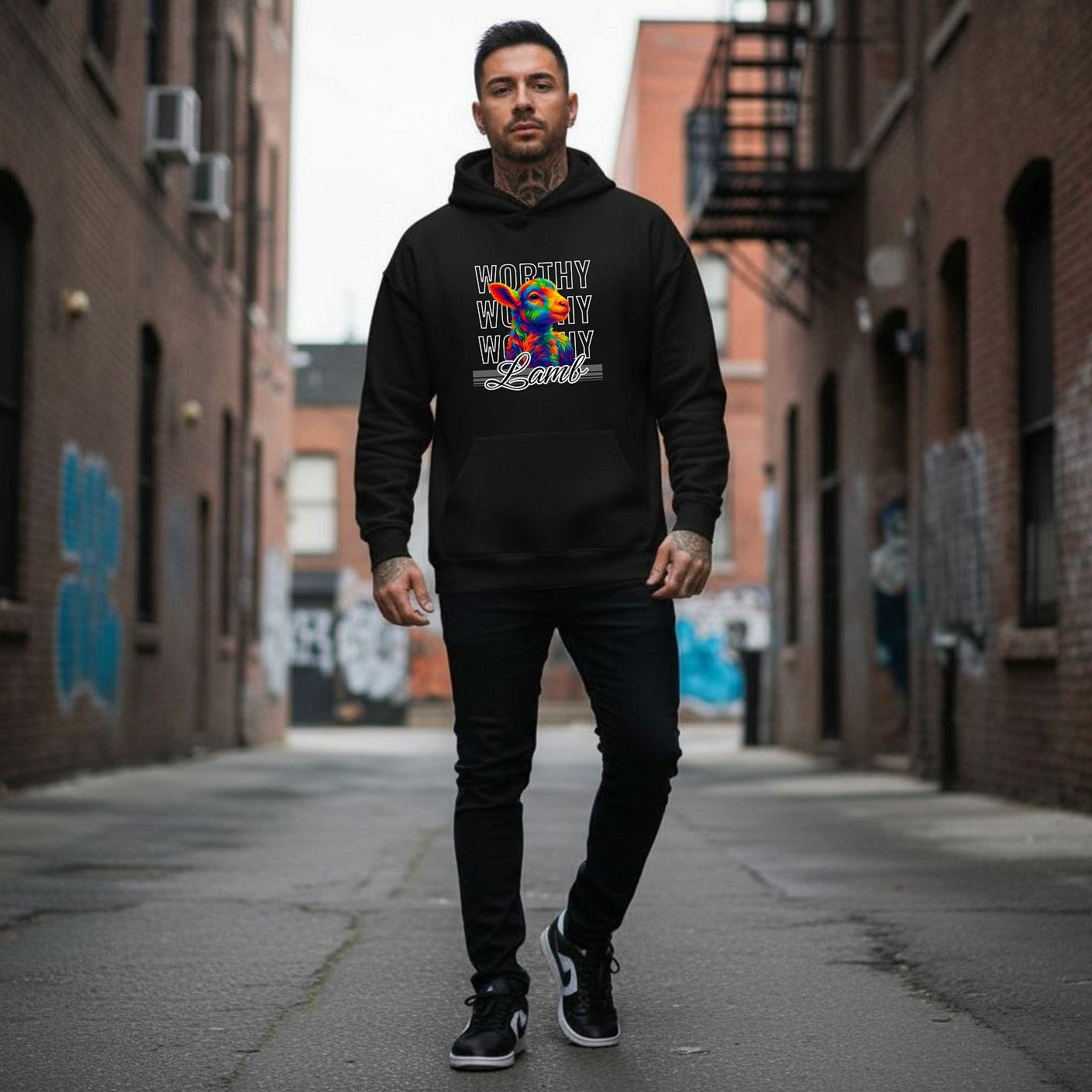 Worthy is the Lamb - Hoodie Black