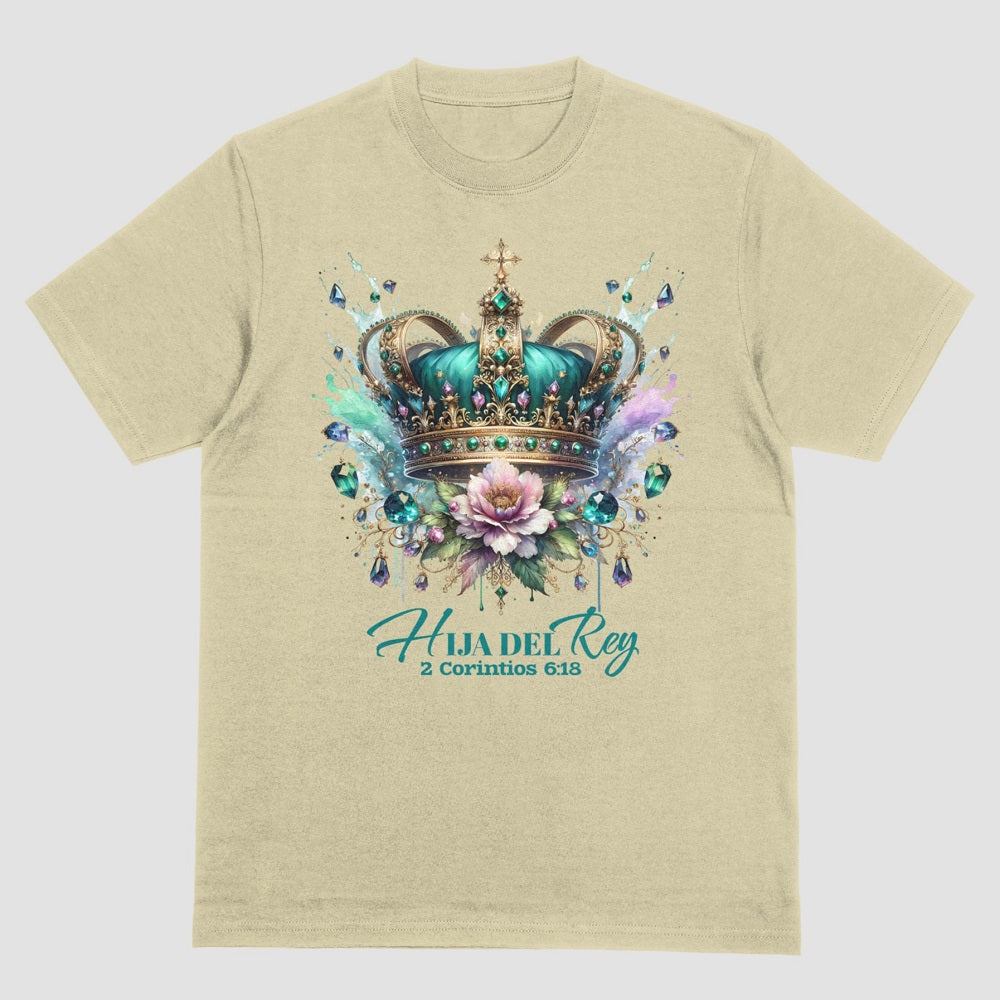 Hija Del Rey - Premium Soft T-Shirt Wht/Blk/Beige