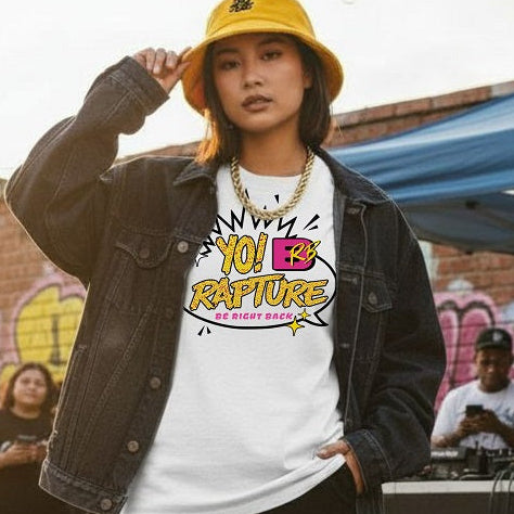 YO! BRB Rapture - Premium Soft T-Shirt White
