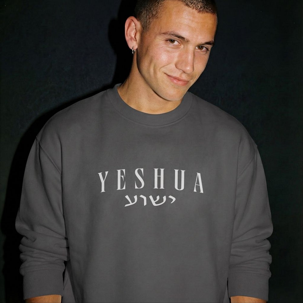YESHUA - Garment-Dyed Lightweight Sweatshirt - Pepper